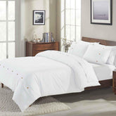 Gina Organic Cotton 300 Thread Count Percale 3 Piece Duvet Cover Set